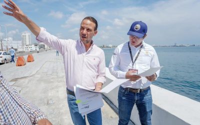 Inspeccionan Alcalde JM Unánue y autoridades federales zona que requiere rehabilitación en el bulevar Manuel Ávila Camacho