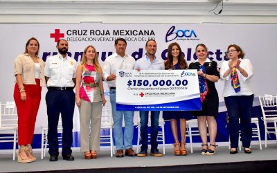 Se suma Boca del Río a la colecta de la Cruz Roja 2023; reconocen su labor humanitaria por más de 100 años