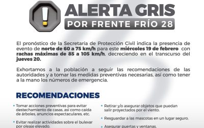 Gobierno de Boca del Río atento ante el ingreso del Frente Frío 28: Alcalde JM Unánue