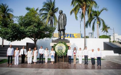 Conmemora Alcalde JM Unánue el 219 Aniversario del Natalicio de Benito Juárez