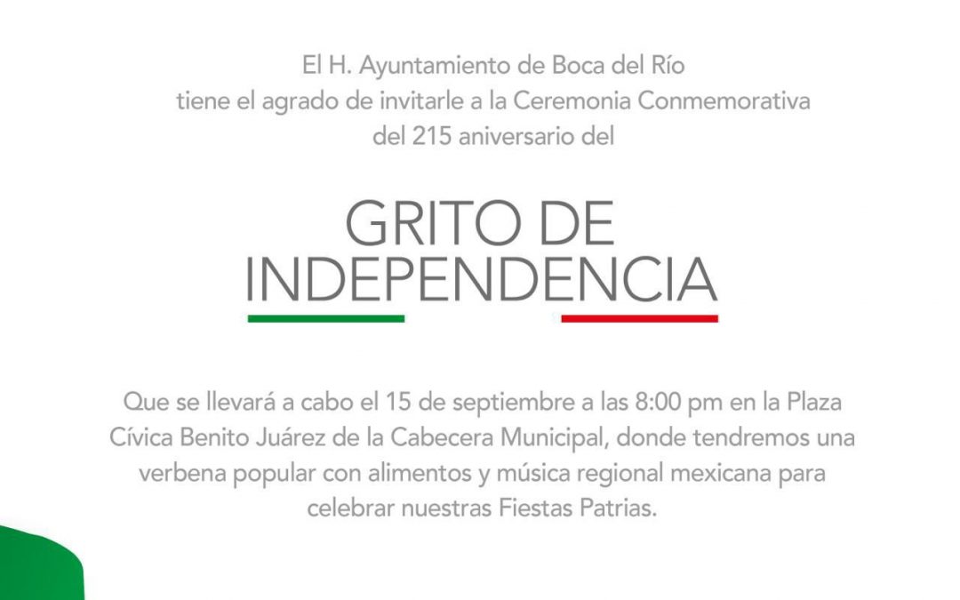 “Este lunes celebraremos juntos el Grito de Independencia en Boca del Río”: Alcalde JM Unánue